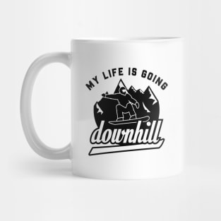 Downhill Snowboarding Mug